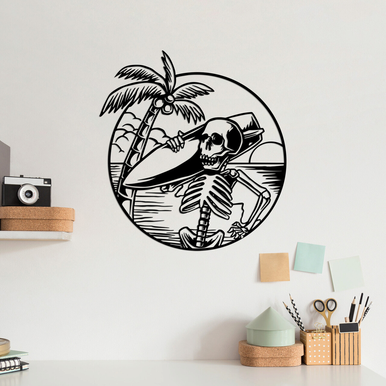 Decoratiune de perete, See Sad Skeletor, Dimensiune: 76 x 81 cm, Negru - imagine 6